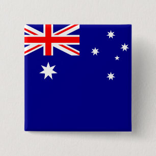 Australië Vlag Vierkante Button 5,1 Cm