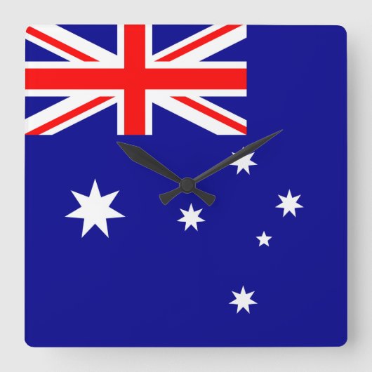 Australië Vlag Vierkante Klok (Voorkant)
