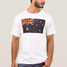 Australië Vlag Vintage Design Heren Wit T-shirt