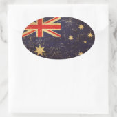 Australië Vlag Vintage Ontwerp Ovale Sticker (Tas)