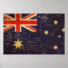 Australië Vlag Vintage Ontwerp Poster