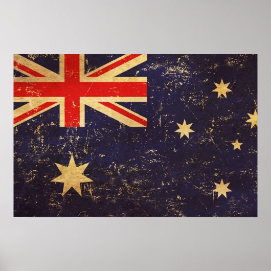 Australië Vlag Vintage Ontwerp Poster (Voorkant)
