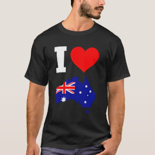 Australië Vlag voor Australië Ik hou van Australië T-shirt