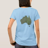 Australië vlag x kaart T-Shirt (Achterkant)