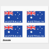 australië - vlaggelsymbool naam rechthoekige sticker (Vel)