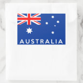 australië - vlaggelsymbool naam rechthoekige sticker (Tas)