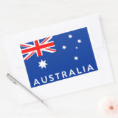 australië - vlaggelsymbool naam rechthoekige sticker (Envelop)