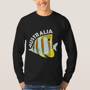 Australië Vlinder Vis Tropisch Koraal Marine Ani T-shirt