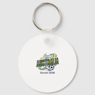 Australië Voetbal 2026 Voetbal Vet Land Typografie Sleutelhanger