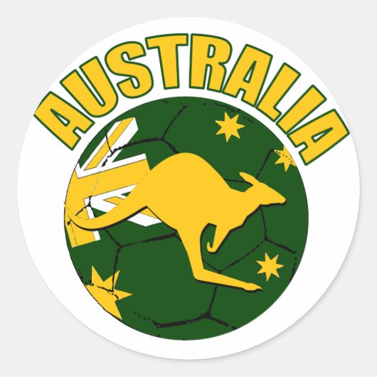 Australië voetbal design Stickers (Voorkant)