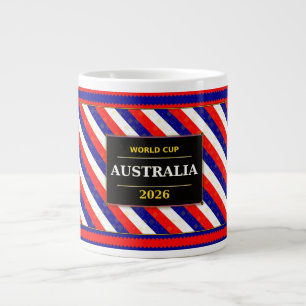 Australië Voetbal Fan Vlag Kleuren Streep Patroon  Grote Koffiekop