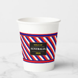 Australië Voetbal Fan Vlag Kleuren Streep Patroon  Papieren Bekers