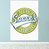 Australië voetbal kampioenen logo. canvas afdruk (Insitu (Houten vloer))