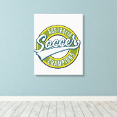 Australië voetbal kampioenen logo. canvas afdruk (Insitu (Houten vloer))