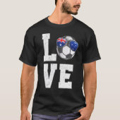Australië Voetbal Liefde Australische Fan Vlag T-shirt (Voorkant)