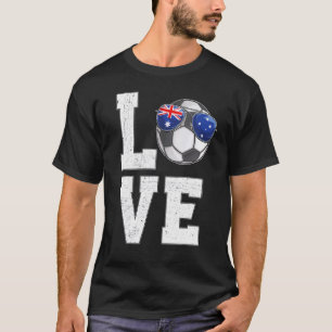 Australië Voetbal Liefde Australische Fan Vlag T-shirt