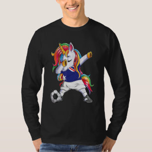 Australië Voetbal Liefhebber Eenhoorn Vlag Austral T-shirt