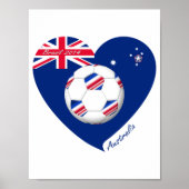 "AUSTRALIË"-voetbalteam. Fútbol de Australia. Poster (Voorkant)