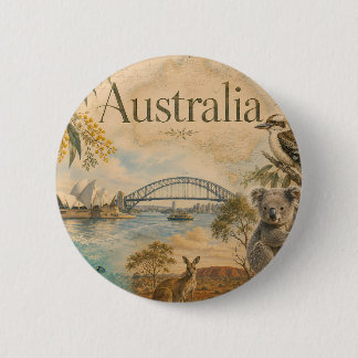 Australië voor liefhebbers van Australië Ronde Button 5,7 Cm