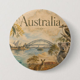 Australië voor liefhebbers van Australië Ronde Button 7,6 Cm