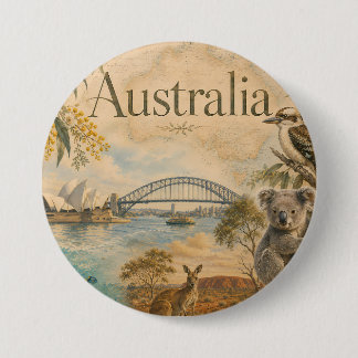 Australië voor liefhebbers van Australië Ronde Button 7,6 Cm
