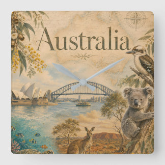 Australië voor liefhebbers van Australië Vierkante Klok