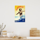 AUSTRALIË voor reizen door zon en Surf Poster (Keuken)
