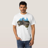 Australië Vorm Kangoeroe en drink joey T-shirt (Voorkant volledig)