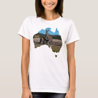 Australië Vorm Kangoeroe met baby joey T-shirt