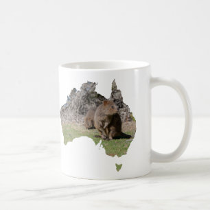 Australië Vorm Schattige Quokka Die Gras Eet Koffiemok