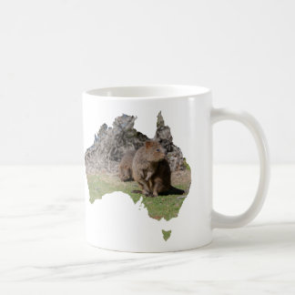 Australië Vorm Schattige Quokka Die Gras Eet Koffiemok
