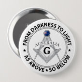 Australië vrijmetselarij teken ronde button 4,0 cm (Voorkant /achterkant)