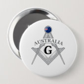 Australië vrijmetselarij teken ronde button 4,0 cm (Voorkant /achterkant)