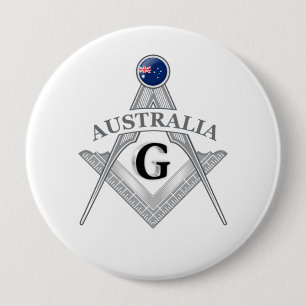 Australië vrijmetselarij teken ronde button 4,0 cm