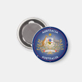 Australië Wapen Cirkelvorm Magneet (Voorkant / Achterkant)