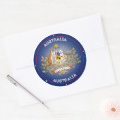Australië Wapen Cirkelvorm Ronde Sticker (Envelop)