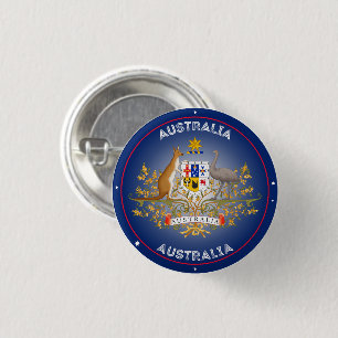 Australië Wapenschild Cirkelvorm Ronde Button 3,2 Cm