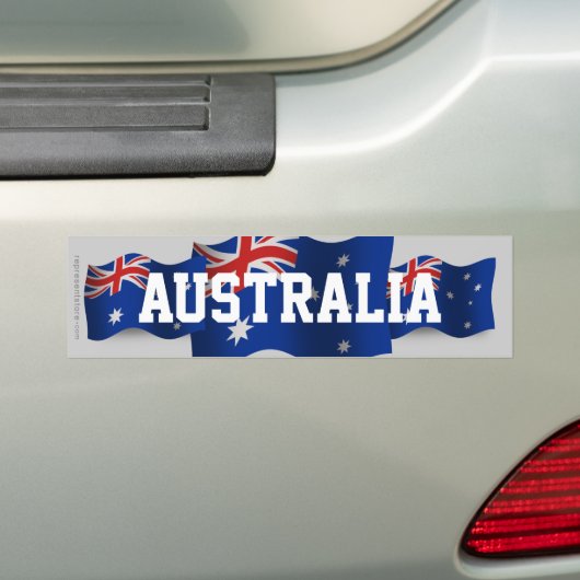 Australië Waving Flag Bumpersticker (Op auto)