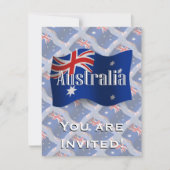 Australië Waving Flag Kaart (Voorkant)
