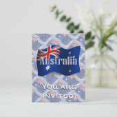 Australië Waving Flag Kaart (Staand voorkant)