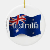 Australië Waving Flag Keramisch Ornament (Achterkant)