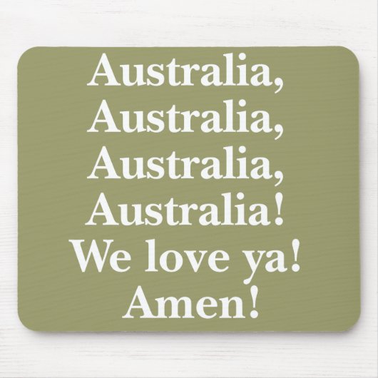 Australië We houden van Ya Mousepad Muismat (Voorkant)
