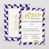 AUSTRALIË Wedding RSVP Response Kaart (Voorkant / Achterkant)
