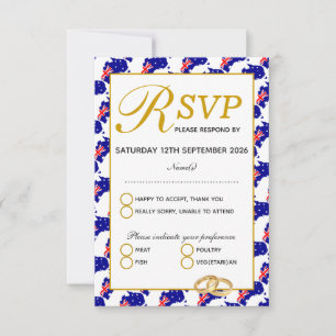 AUSTRALIË Wedding RSVP Response Kaart