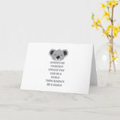 Australië Wees altijd jezelf Koala Beer Gift Idee Kaart (Gele Bloem)