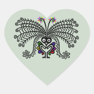 Australië zangvogel - LyreBIRD - Wildlife - Hart Sticker