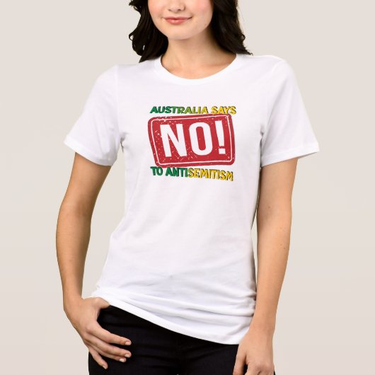 Australië zegt nee tegen antisemitisme Tri-Blend shirt (Voorkant)