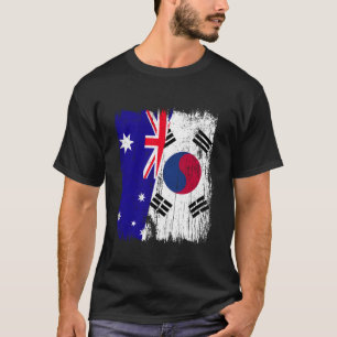 Australië Zuid-Korea Half Vlag Australische Zuid-K T-shirt