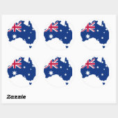 Australien Flagge Australia Style Design Ronde Sticker (Vel)