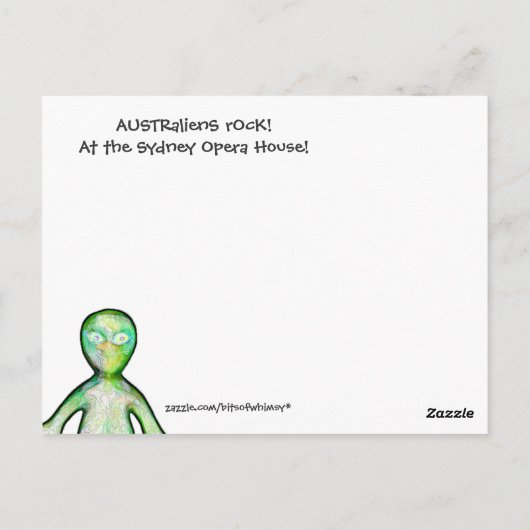 AUSTRalienS OcK! Briefkaart (Achterkant)